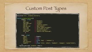 Custom Post Types
 