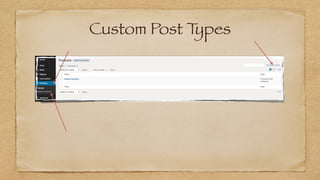 Custom Post Types
 