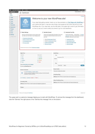 WordPress for Beginners Tutorial | PDF