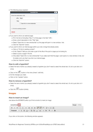 WordPress for Beginners Tutorial | PDF