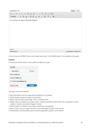 WordPress for Beginners Tutorial | PDF