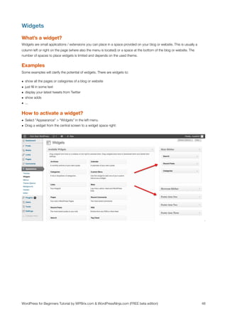 WordPress for Beginners Tutorial | PDF