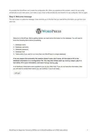 WordPress for Beginners Tutorial | PDF