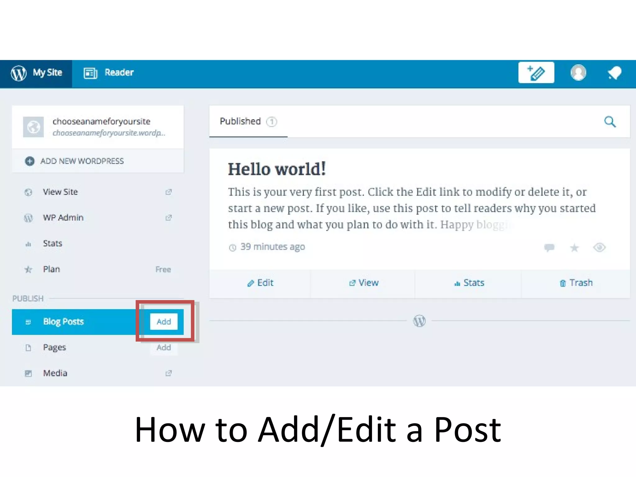 How to Add/Edit a Post
 