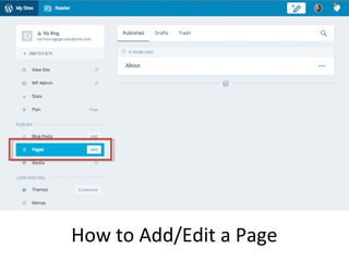 How to Add/Edit a Page
 