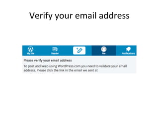 Verify your email address
 