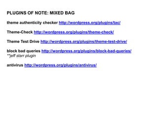 PLUGINS OF NOTE: BACKUP
vaultpress http://wordpress.org/plugins/vaultpress/ (subscription)
backup buddy http://ithemes.com/purchase/backupbuddy/ (paid)
WP Migrate DB Pro https://deliciousbrains.com/wp-migrate-db-pro/ (paid)
backwpup http://wordpress.org/plugins/backwpup/
backup to dropbox
http://wordpress.org/plugins/wordpress-backup-to-dropbox/

Online Backup for WordPress http://wordpress.org/plugins/wponlinebackup/
WP-DB-Backup http://wordpress.org/plugins/wp-db-backup/
WP-DBManager http://wordpress.org/plugins/wp-dbmanager/
BackUpWordPress http://wordpress.org/plugins/backupwordpress/

 