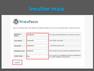 Nog even wat je nodighebt