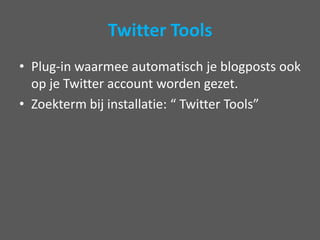 Cforms IIEen plug-in waarmee je makkelijkcontactformulieren of informatieaanvragen op je site kuntplaatsen.Zoekwoordbijinstallatie: “cformsII” 
