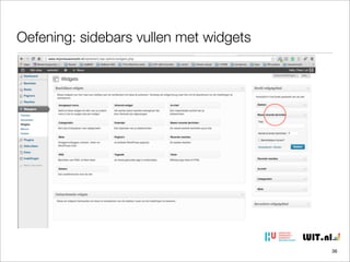 Oefening: sidebars vullen met widgets

36

 