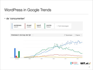 WordPress in Google Trends
• de ‘concurrenten’

7

 