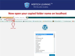 Now open your copied folder name on localhost