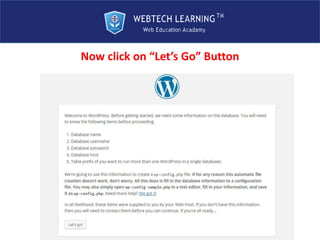 Now click on “Let’s Go” Button