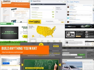 build anything you want
http://wordpress.org/showcase/
 