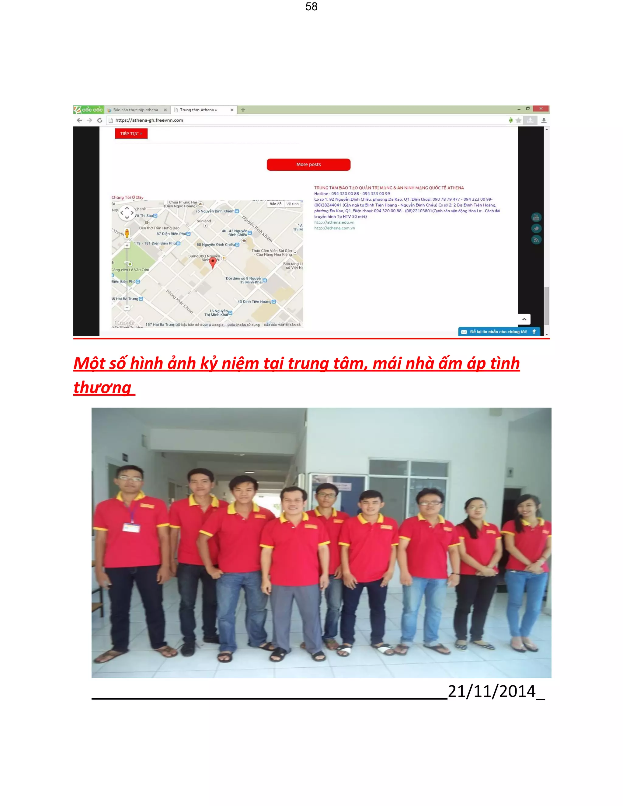 58 
Một số hình ảnh kỷ niệ m tại trung tâm, mái nhà ấm áp tình 
thương 
21/11/2014_  