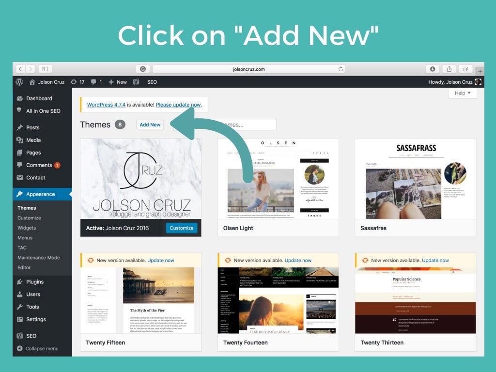 Wordpress CMS tutorial and guide manual