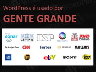 WordPress é usado por
GENTE GRANDE
 