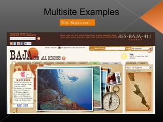 Multisite Examples
    Site: Baja.com
 