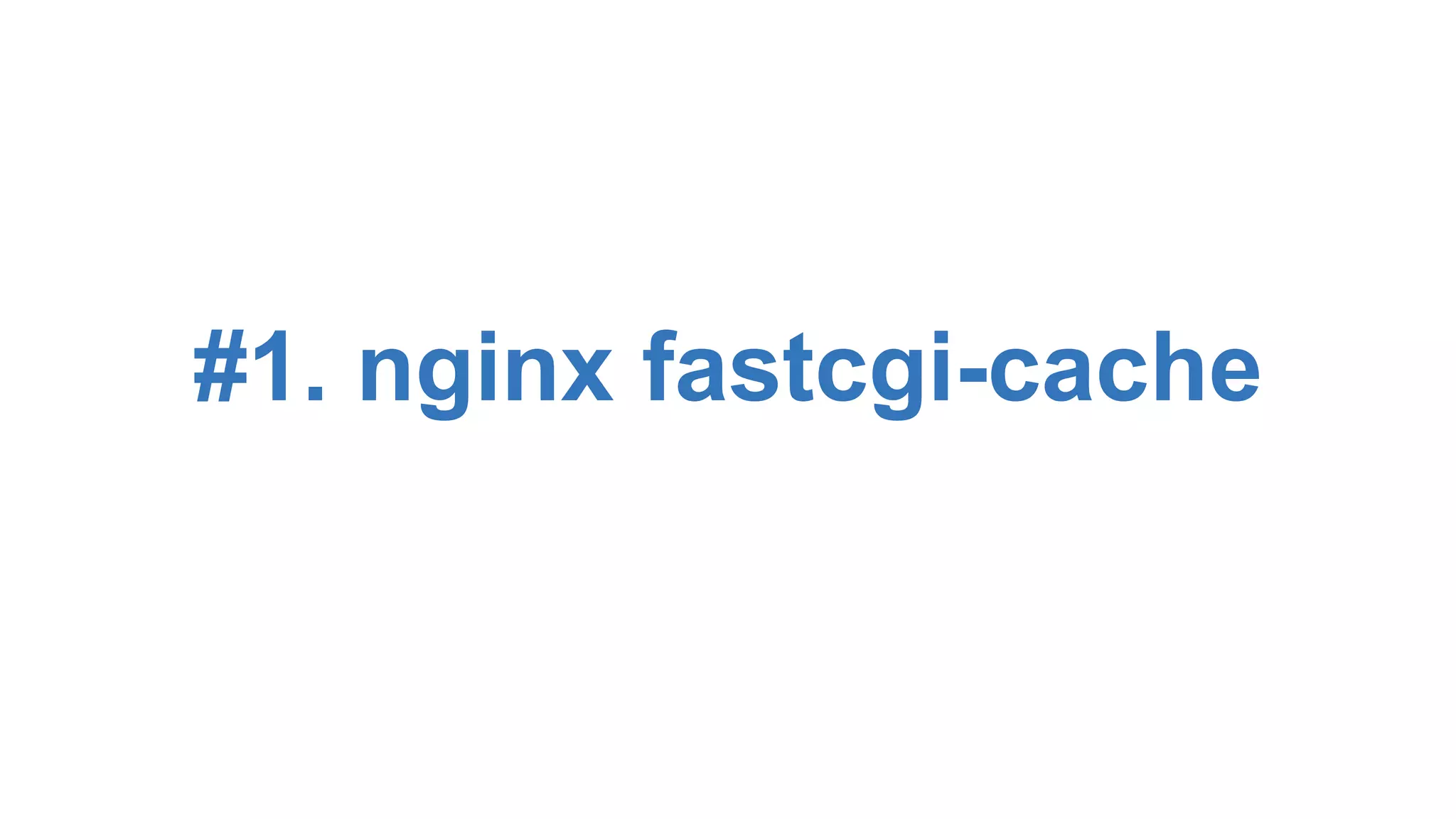 #1. nginx fastcgi-cache 
 