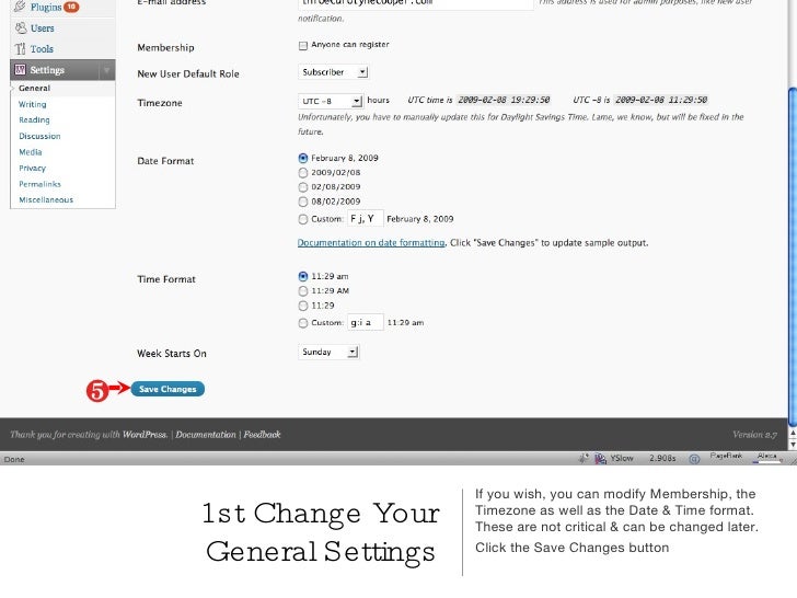 Wordpress Optimization Settings slideshare - 웹