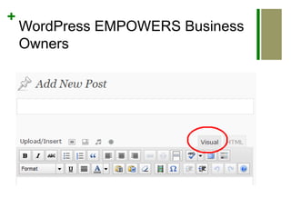 WordPress EMPOWERS Business Owners