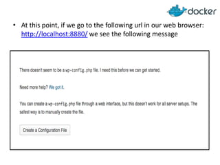 • At this point, if we go to the following url in our web browser:
http://localhost:8880/ we see the following message

 