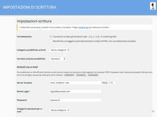 IMPOSTAZIONI DI SCRITTURA
26
 