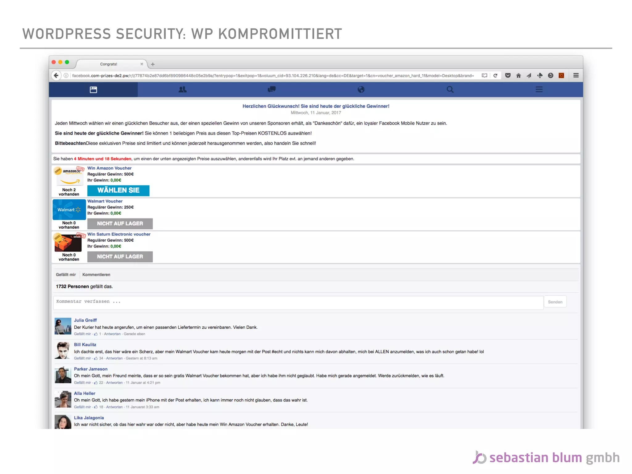 WORDPRESS SECURITY: WP KOMPROMITTIERT
 