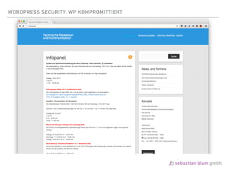 WORDPRESS SECURITY: WP KOMPROMITTIERT
 