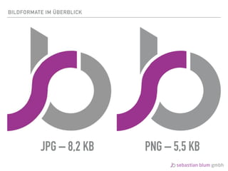 BILDFORMATE IM ÜBERBLICK
JPG – 8,2 KB PNG – 5,5 KB
 