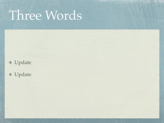 Three Words


Update

Update
 