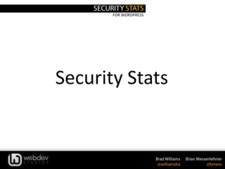 FOR WORDPRESS
Security Stats
 