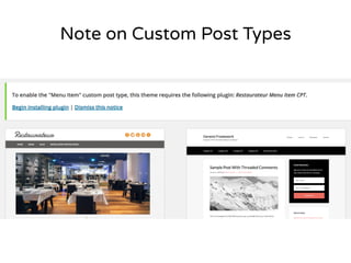 Note on Custom Post Types 
 