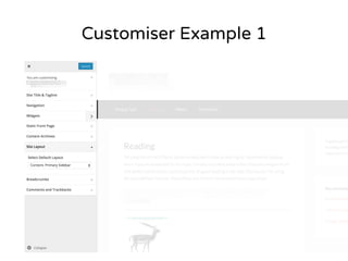 Customiser Example 1 
 