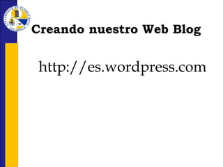 Crear y mantener un weblog es mucho más fácil que crear una página web. Publicar contenido en un Webloges similar a enviar un correo electrónico. Si sabe utilizar el correo electrónico no tendrá problemas para manejar un weblog.¿Cómo crear un blog?Planificar el tema del blog