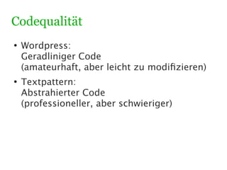 Wordpress vs. Textpattern