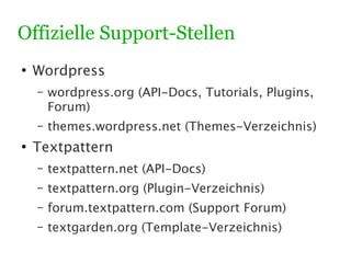 Wordpress vs. Textpattern