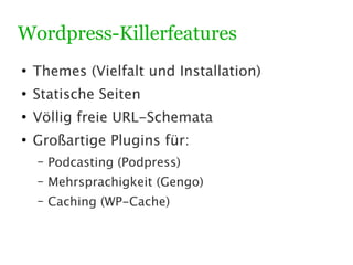 Wordpress vs. Textpattern