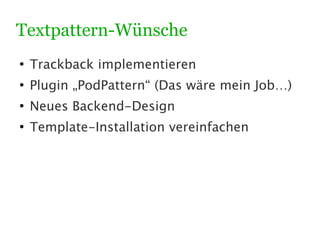 Wordpress vs. Textpattern
