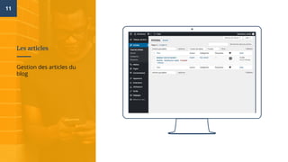 Place your screenshot here
11
Les articles
Gestion des articles du
blog
 