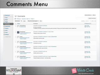 http://diywebsitecoach.com
Comments Menu
 