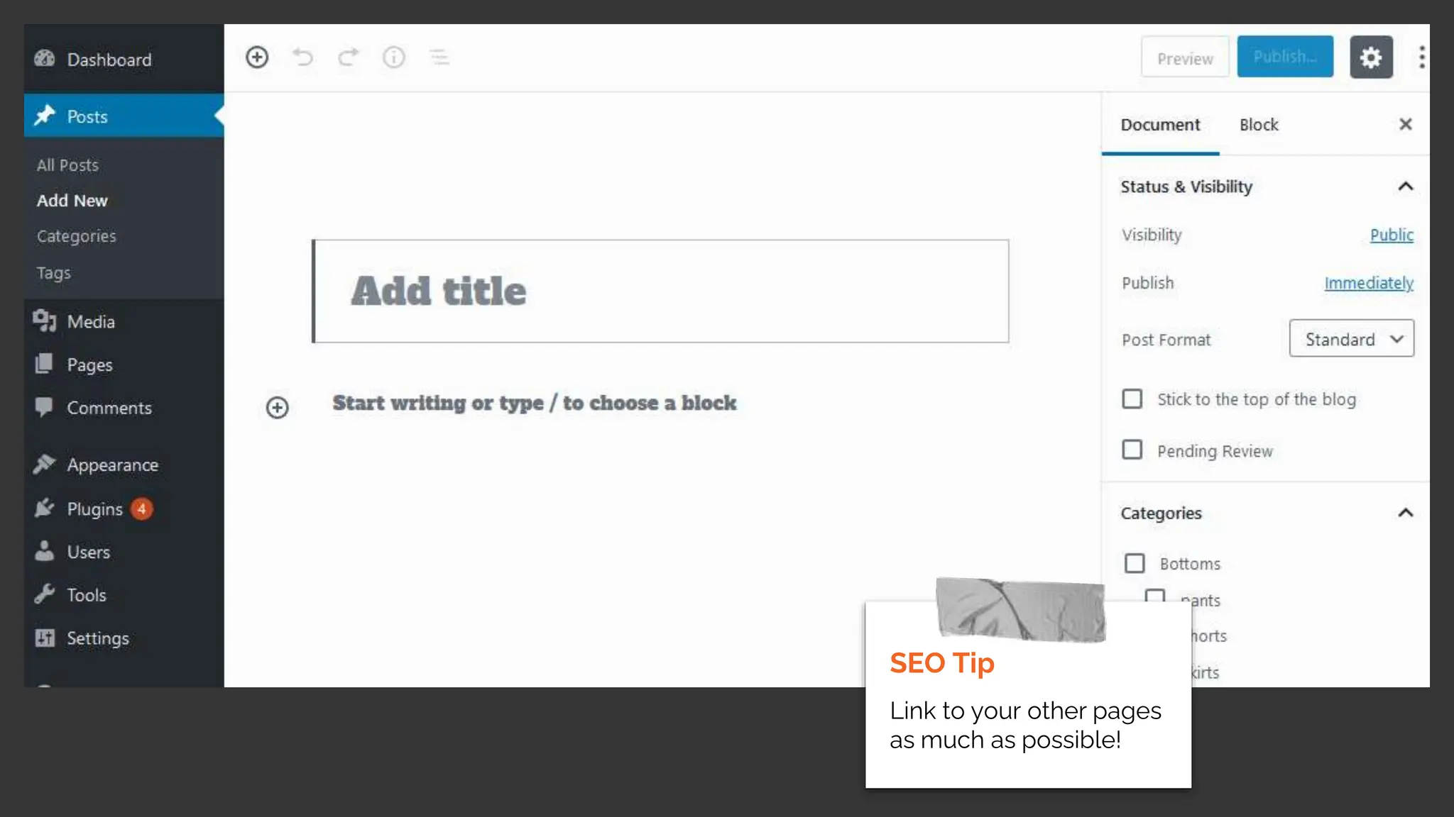 SEO Tip
Link to your other pages
as much as possible!
 