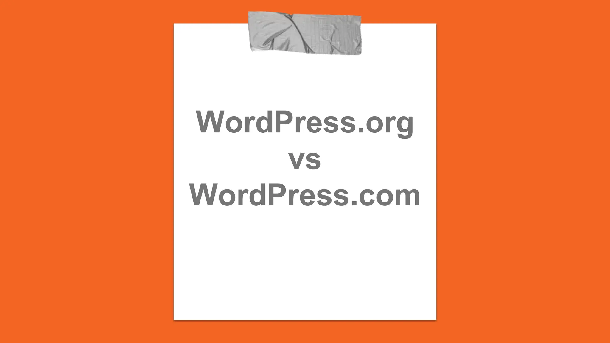 WordPress.org
vs
WordPress.com
 