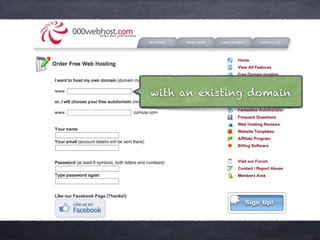 with an existing domain
 