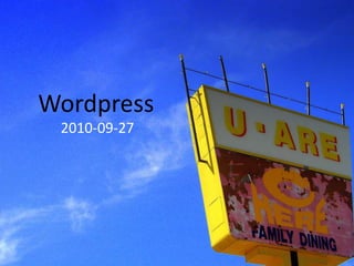 Wordpress 2010-09-27 