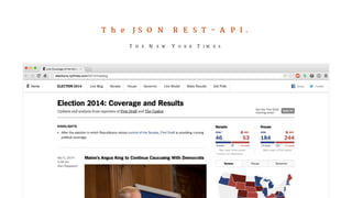 The JSON REST-API. 
THE NEW YORK TIMES 
 