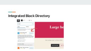 Integrated Block Directory
 