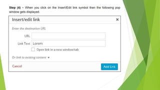 Word press  add links