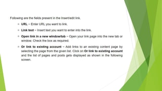 Word press  add links