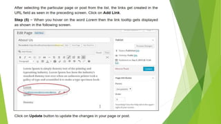 Word press  add links